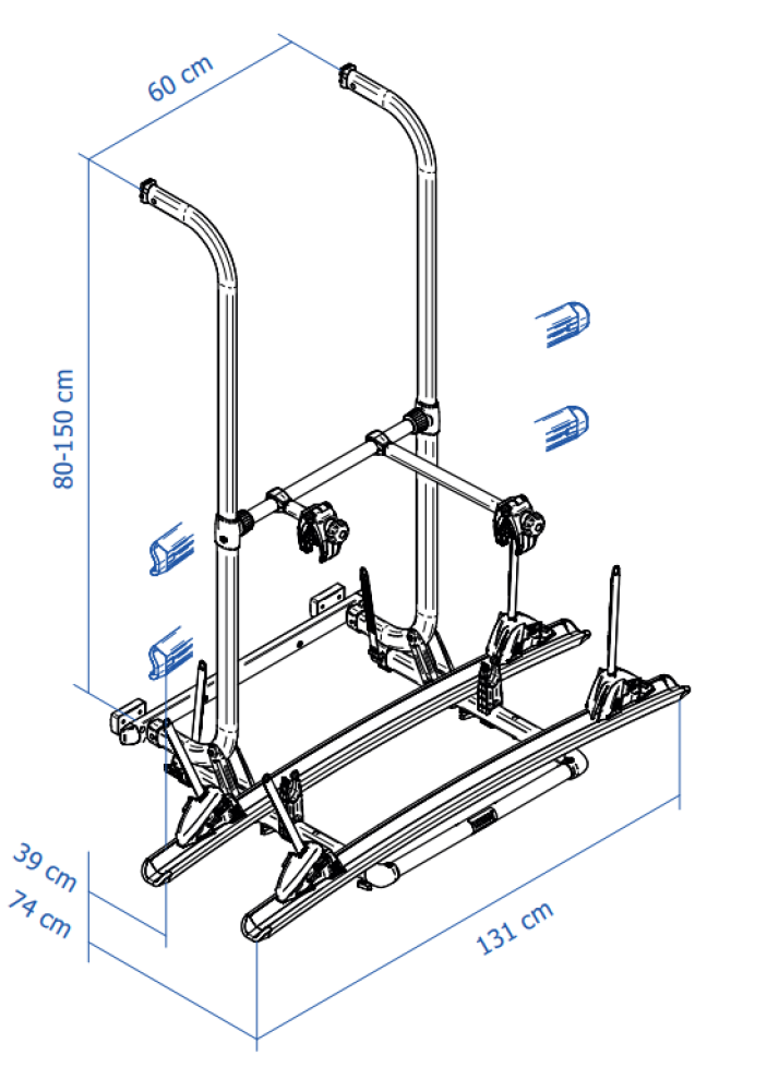 Sykkelstativ Elite G2 Hymer Høy innfestning