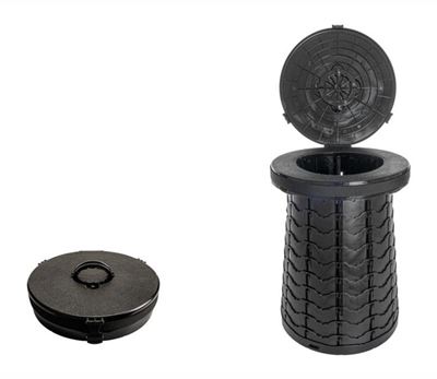 Toalett Torgano sammenleggbar Svart