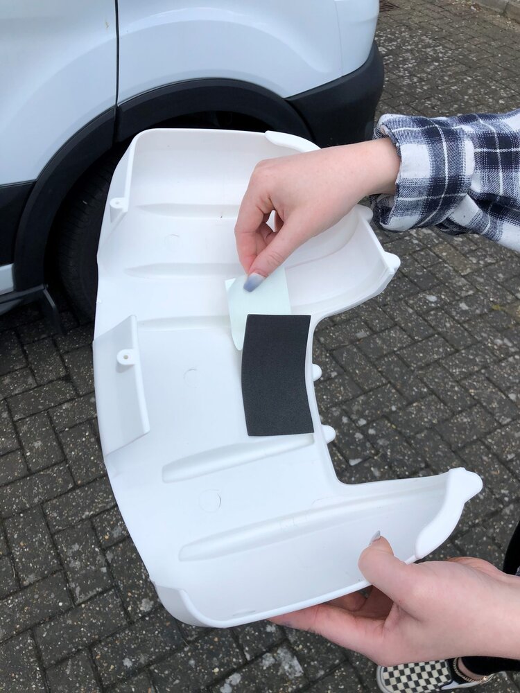 Speilbeskytter tvilling arm til Ford Transit hvit 2 stk