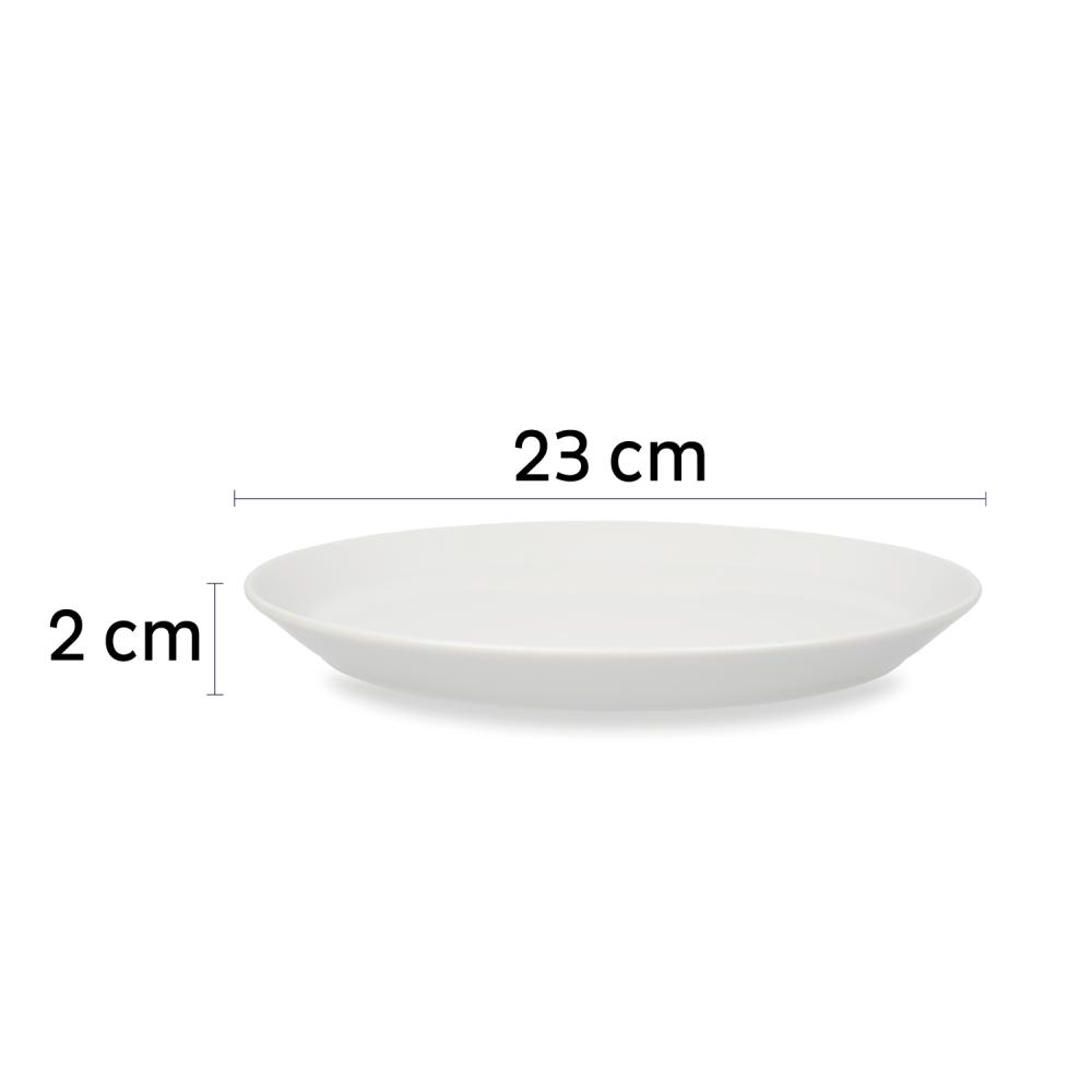 Magnetisk tallerken - Porselen Ø 23 cm hvit 2 stk