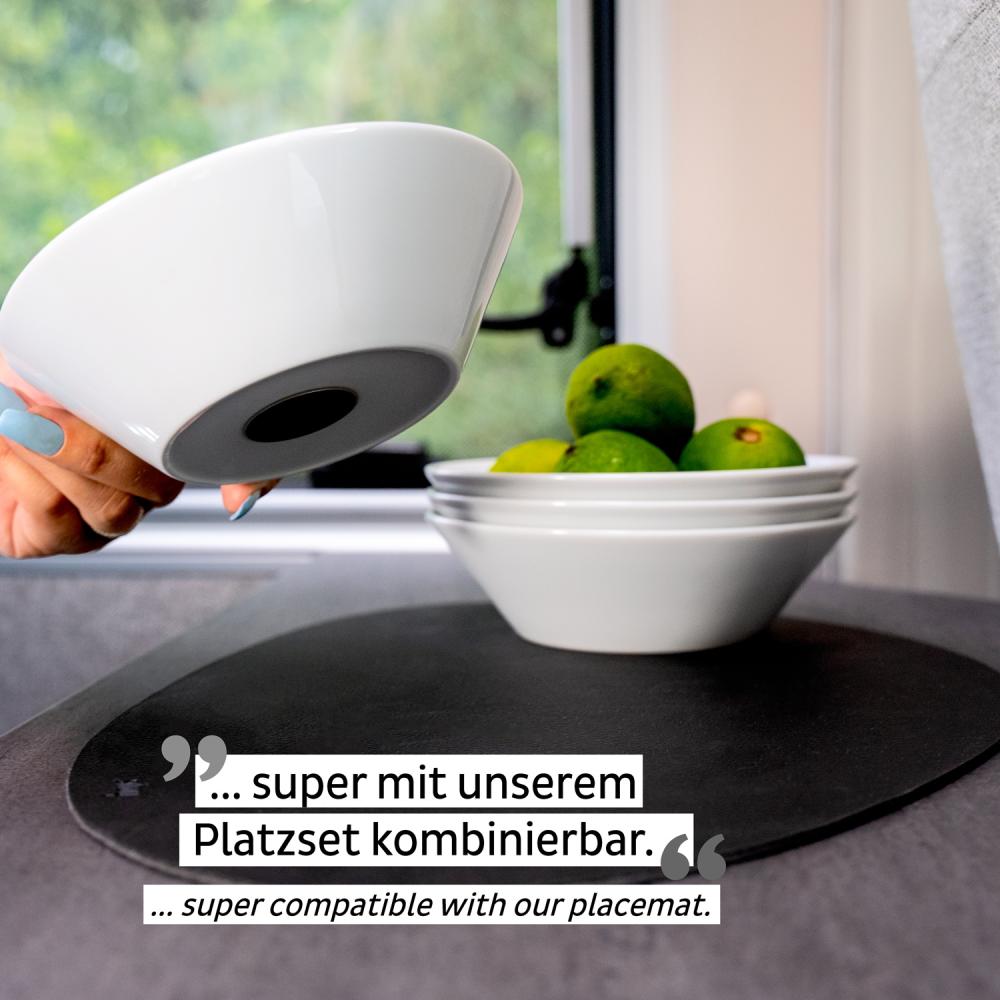 Magnetisk Bolle - Porselen Ø 16 cm hvit 2 stk 