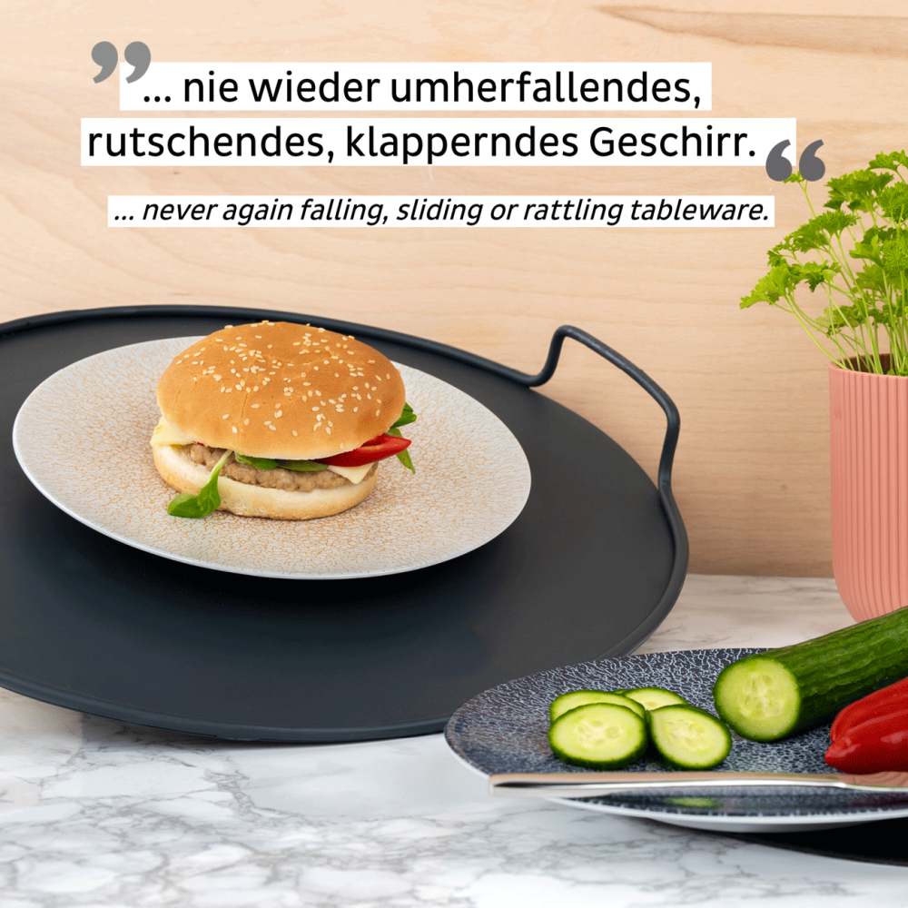 Magnetisk frokosttallerken - Porselen Ø 22,5 cm aprikos 2 stk