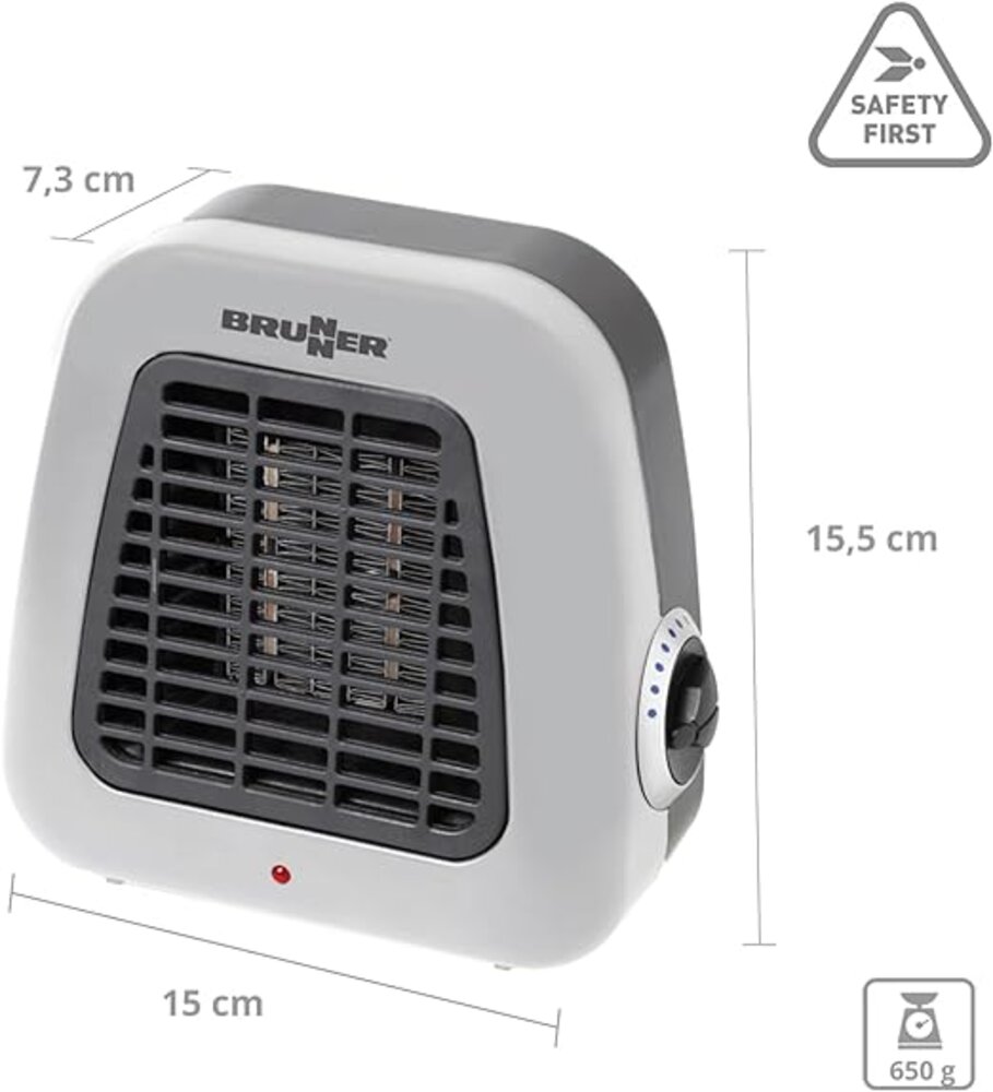 Ovn Vifteovn Kero Thermostat 500 W, 230 V, Brunner