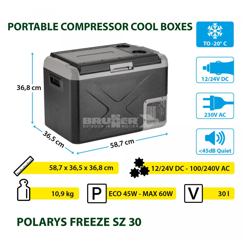 Kjøleboks Polarys Freeze SZ Kompressor 30 L 