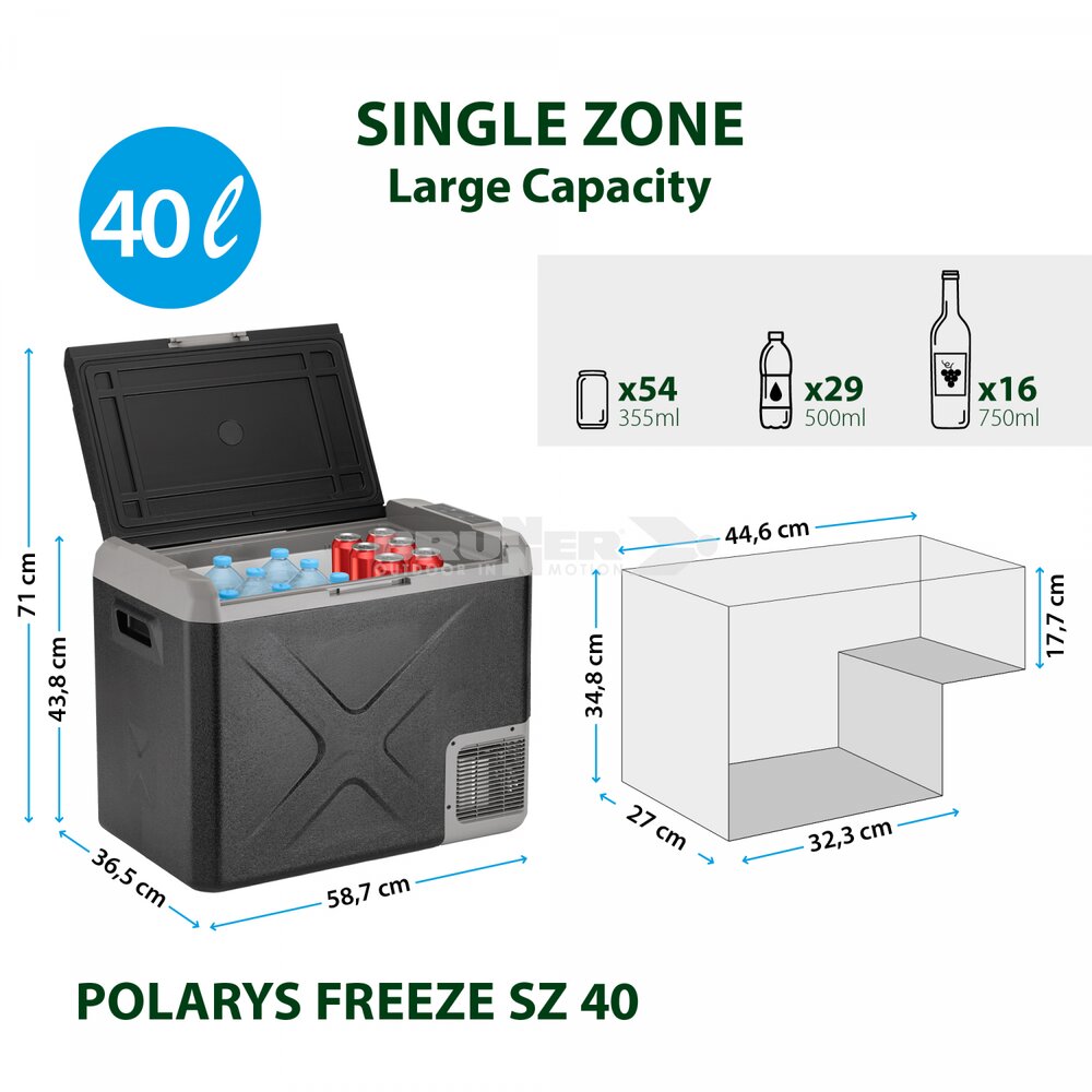 Kjøleboks Polarys Freeze SZ Kompressor 40 L