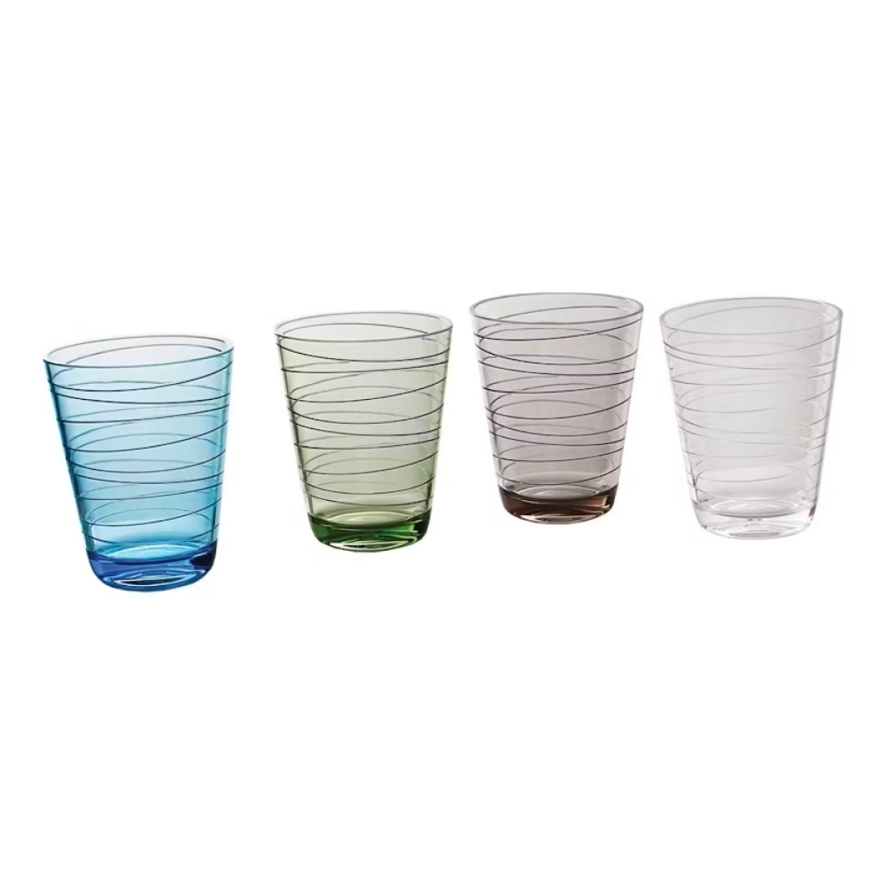 Glass Onda flerfarget 4 pk