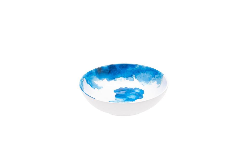 Servise Deep Sea blå/hvit Melamin 12 deler