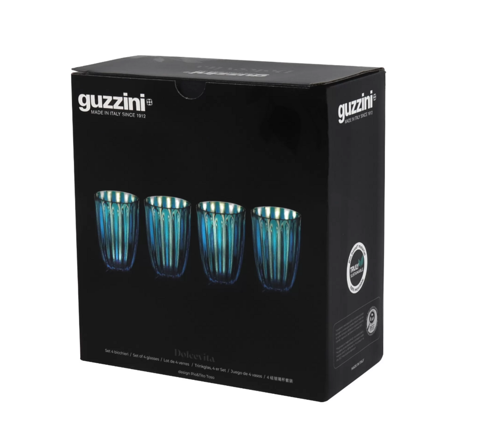 Glass Dolce Vita 4 stk blå