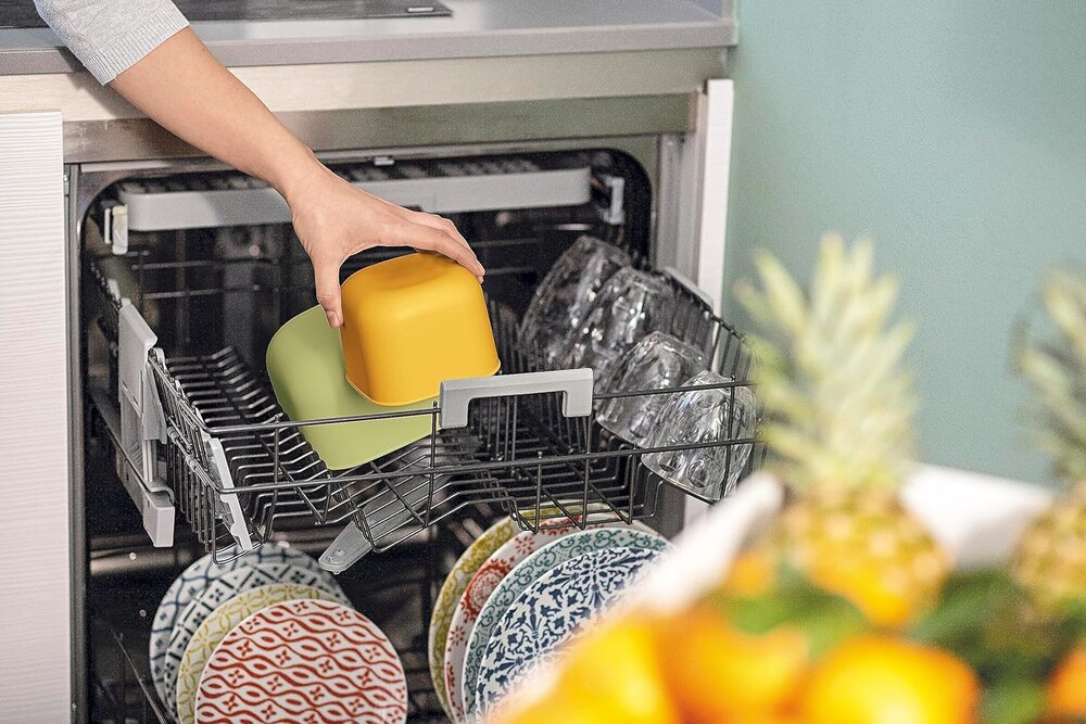 Bollesett med lokk Store&amp;More Bio LAV Grønn/Gul/Rosa Guzzini (3 stk)