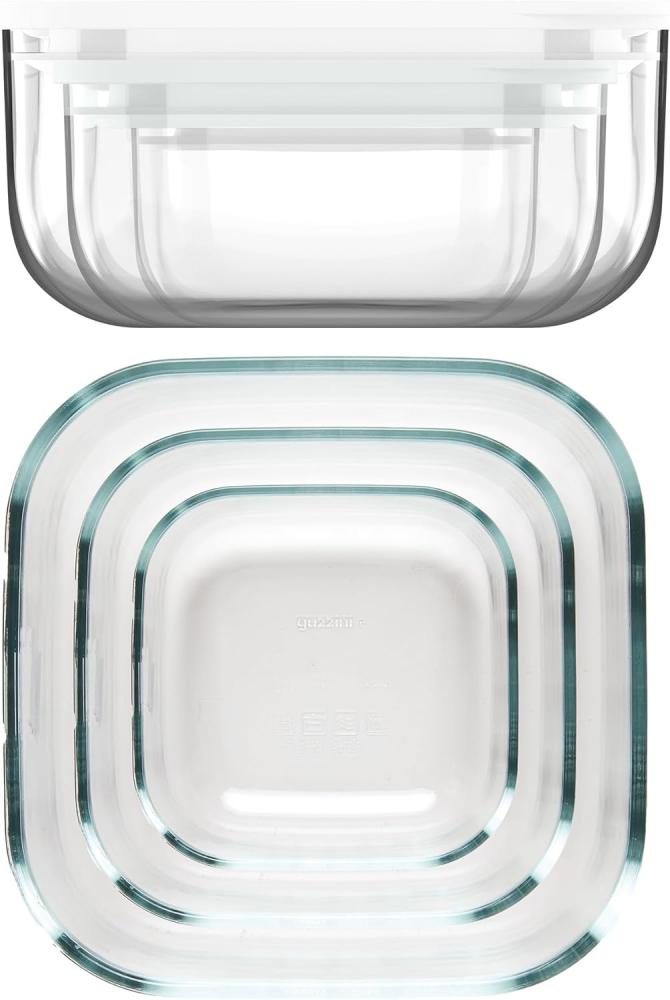 Bollesett med lokk Store&amp;More Glass transpa