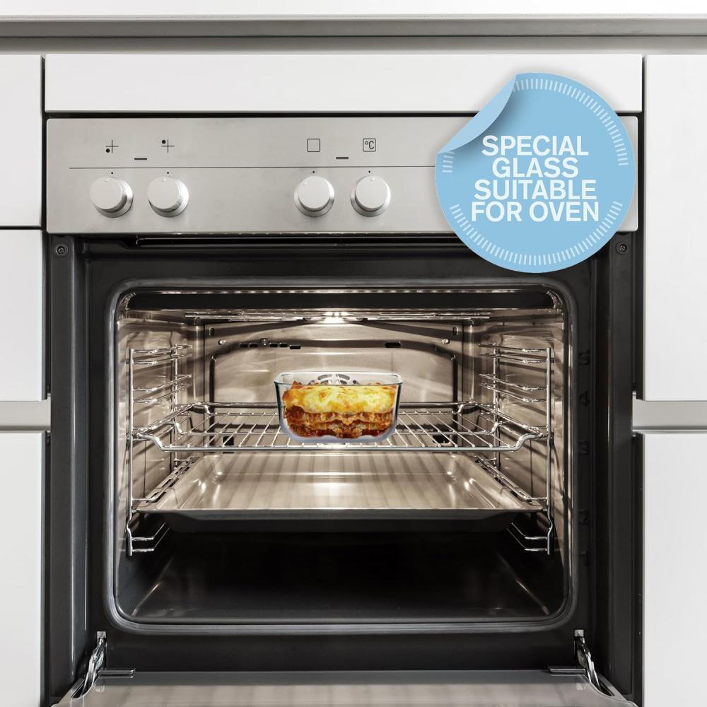 Bollesett med lokk Store&amp;More Glass transpa