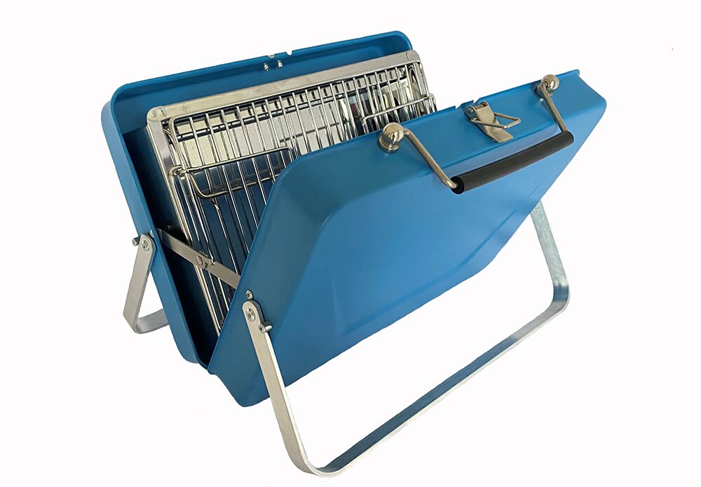 Kullgrill i koffert blå