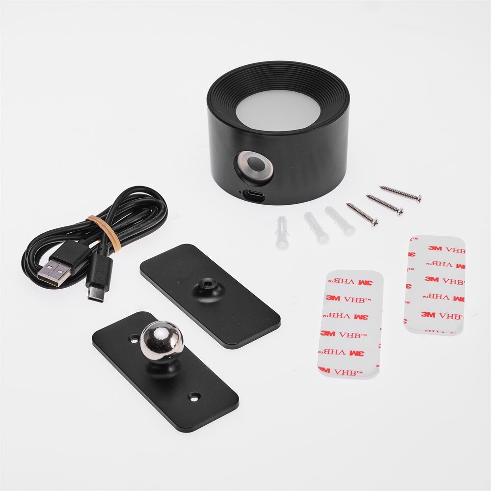 Vegglampe 45 x 80 mm svart 