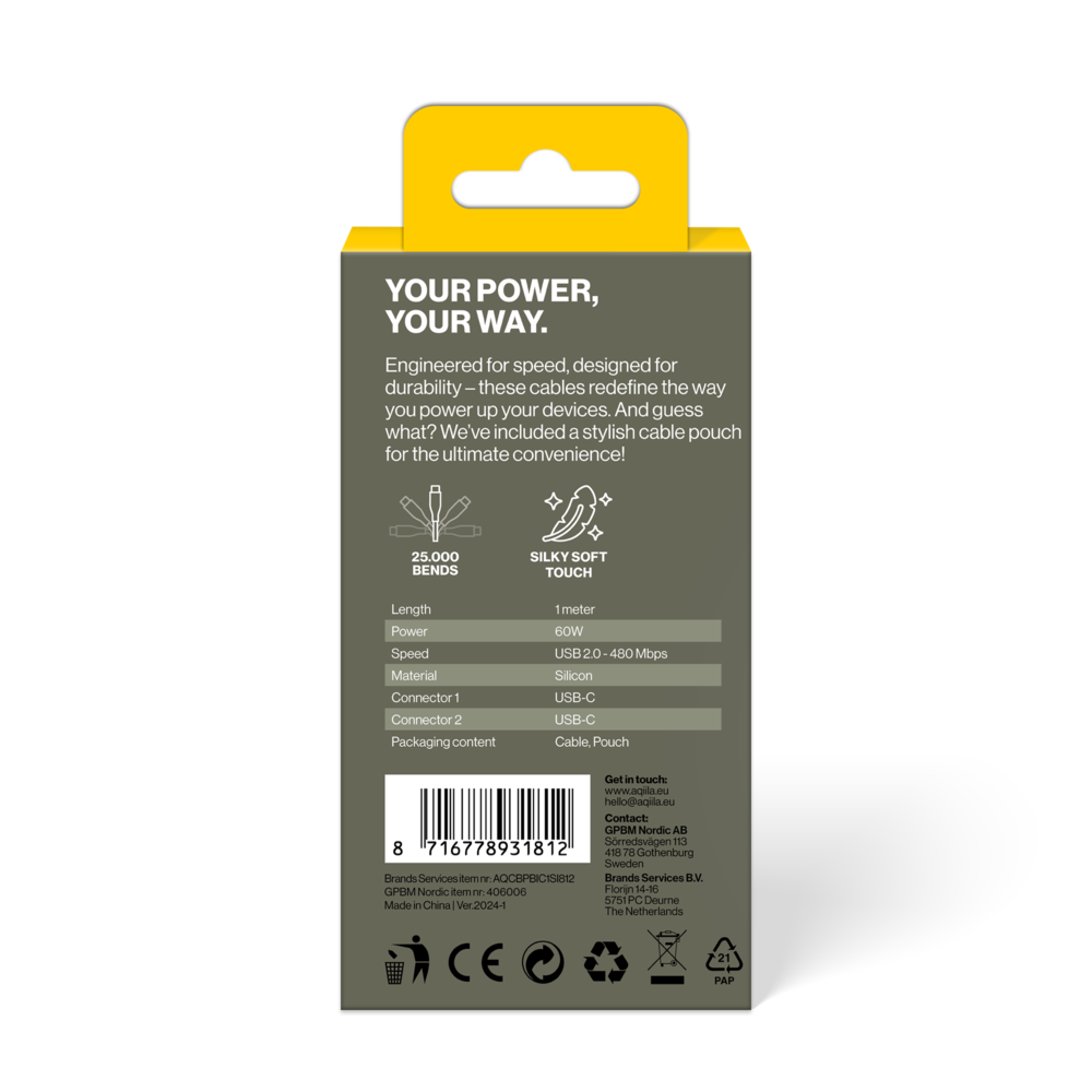 Kabel Cablebird CS11 USB C 1m