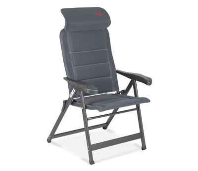 Campingstol m/nakkestøtte Air Deluxe kompakt 3D grå