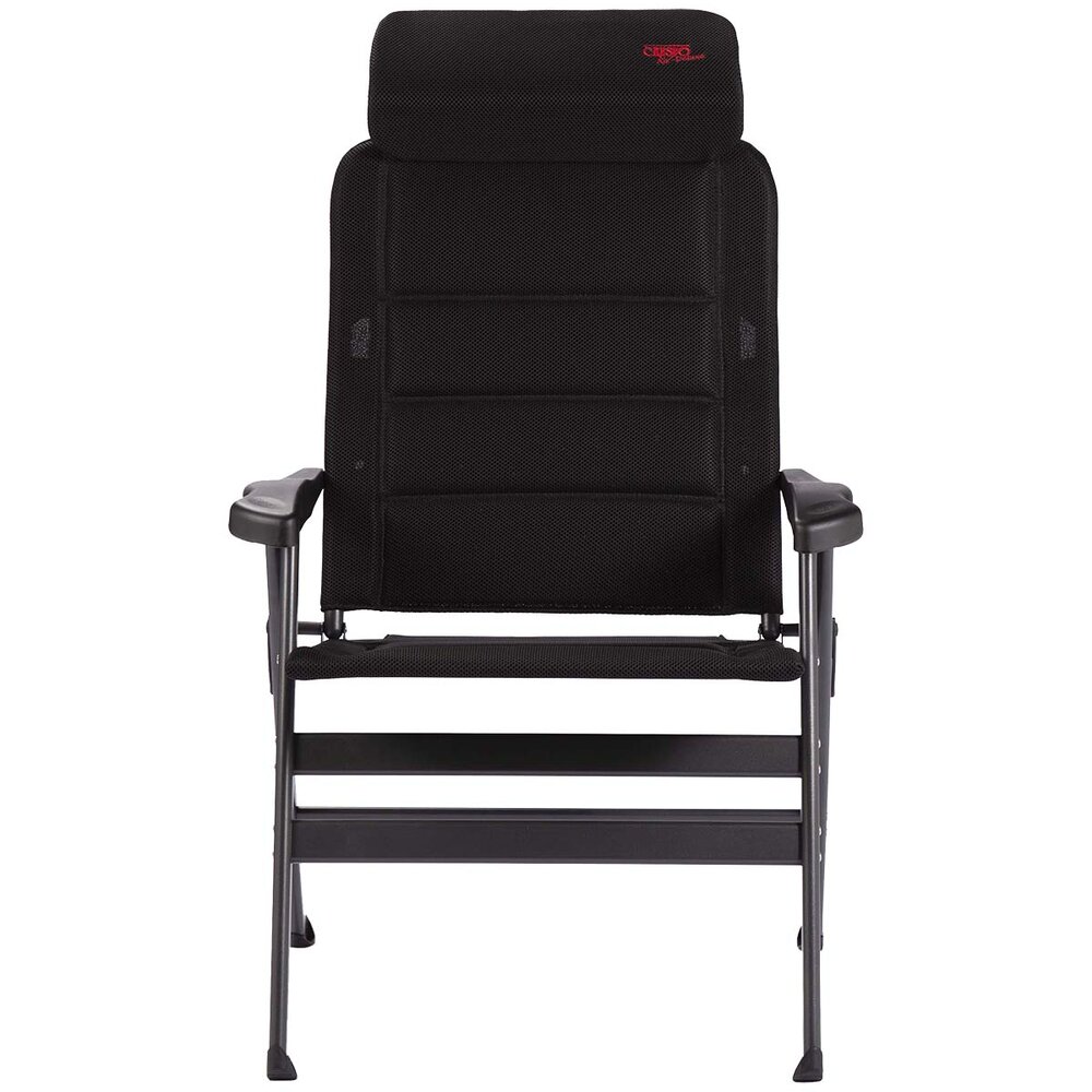 Campingstol Air Deluxe 3D XL med nakkestøtte svart