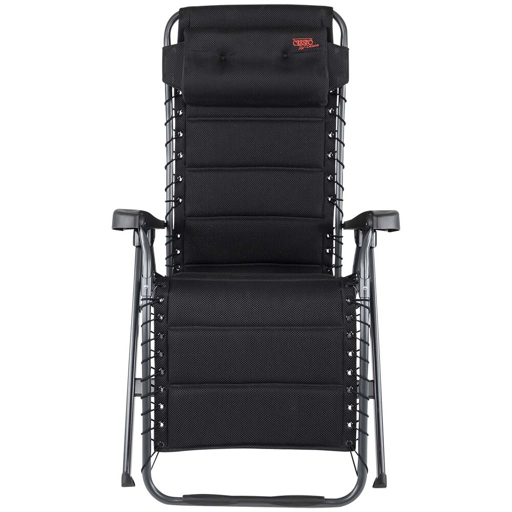 Campingstol Air Deluxe Hvilestol 3D m/nakkestøtte svart