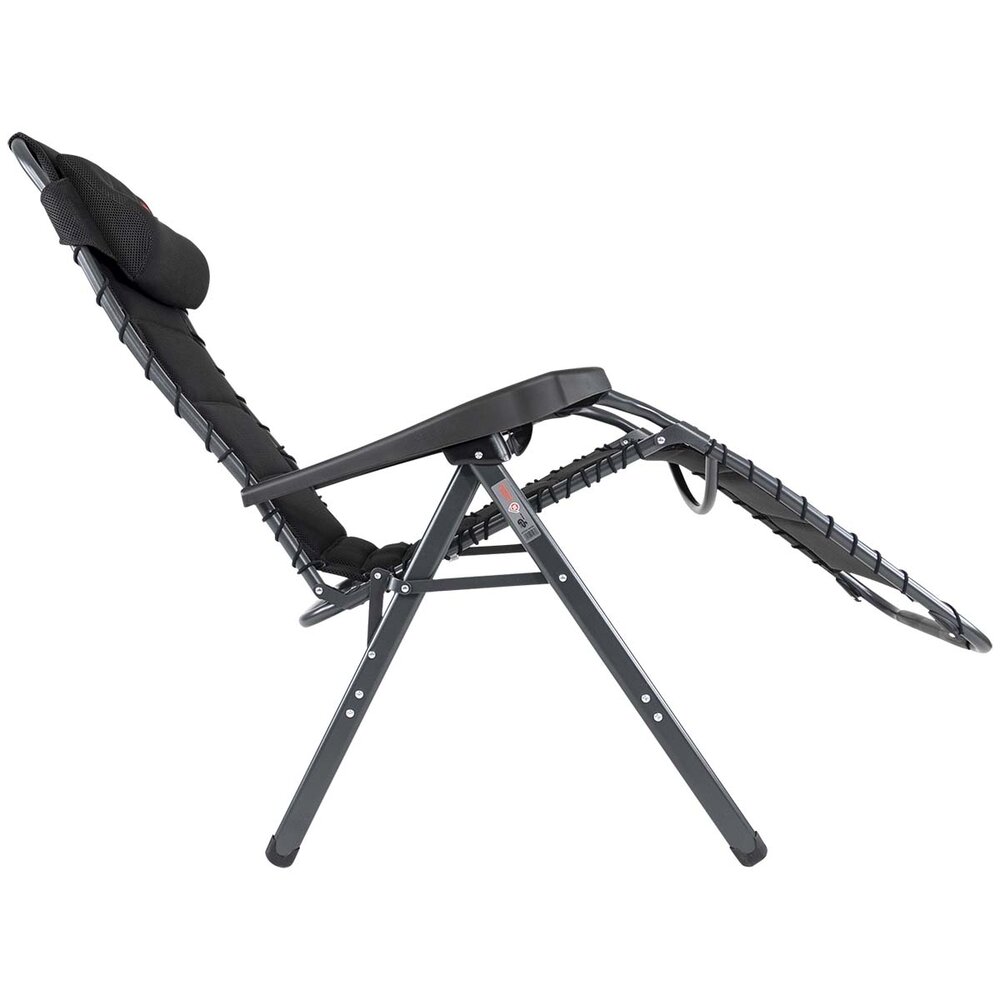 Campingstol Air Deluxe Hvilestol 3D m/nakkestøtte svart