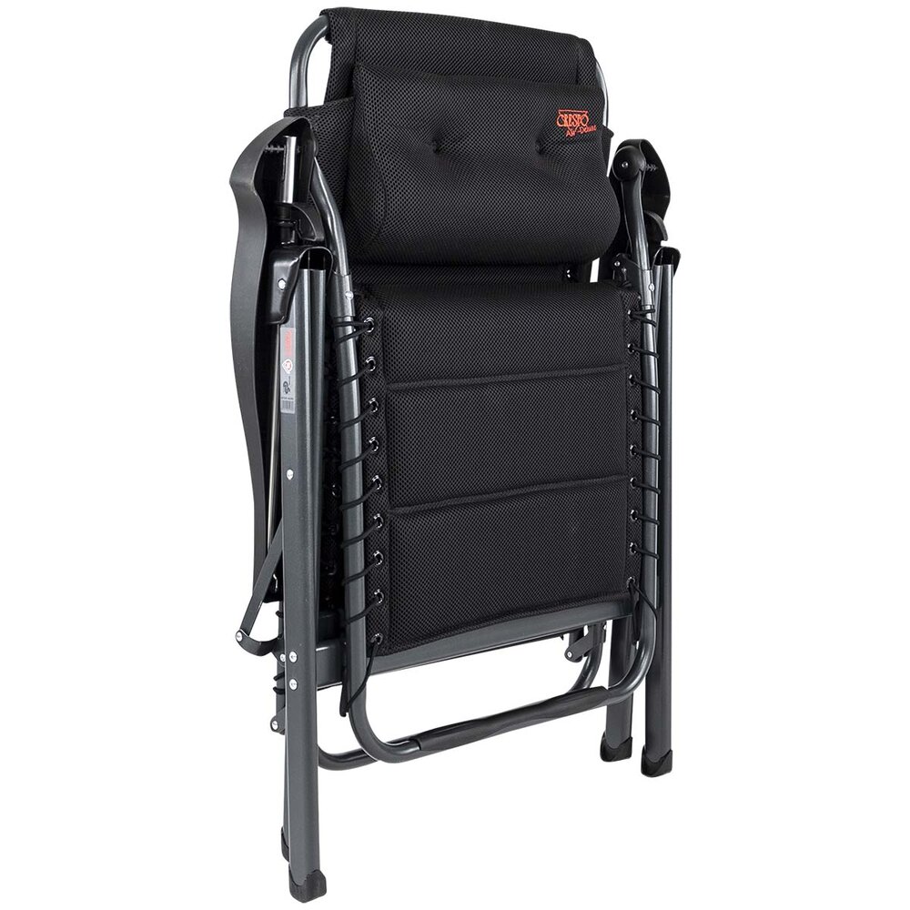 Campingstol Air Deluxe Hvilestol 3D m/nakkestøtte svart