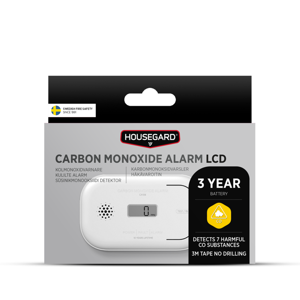 Karbonmonoksidvarsler CA108 m/ LCD-display