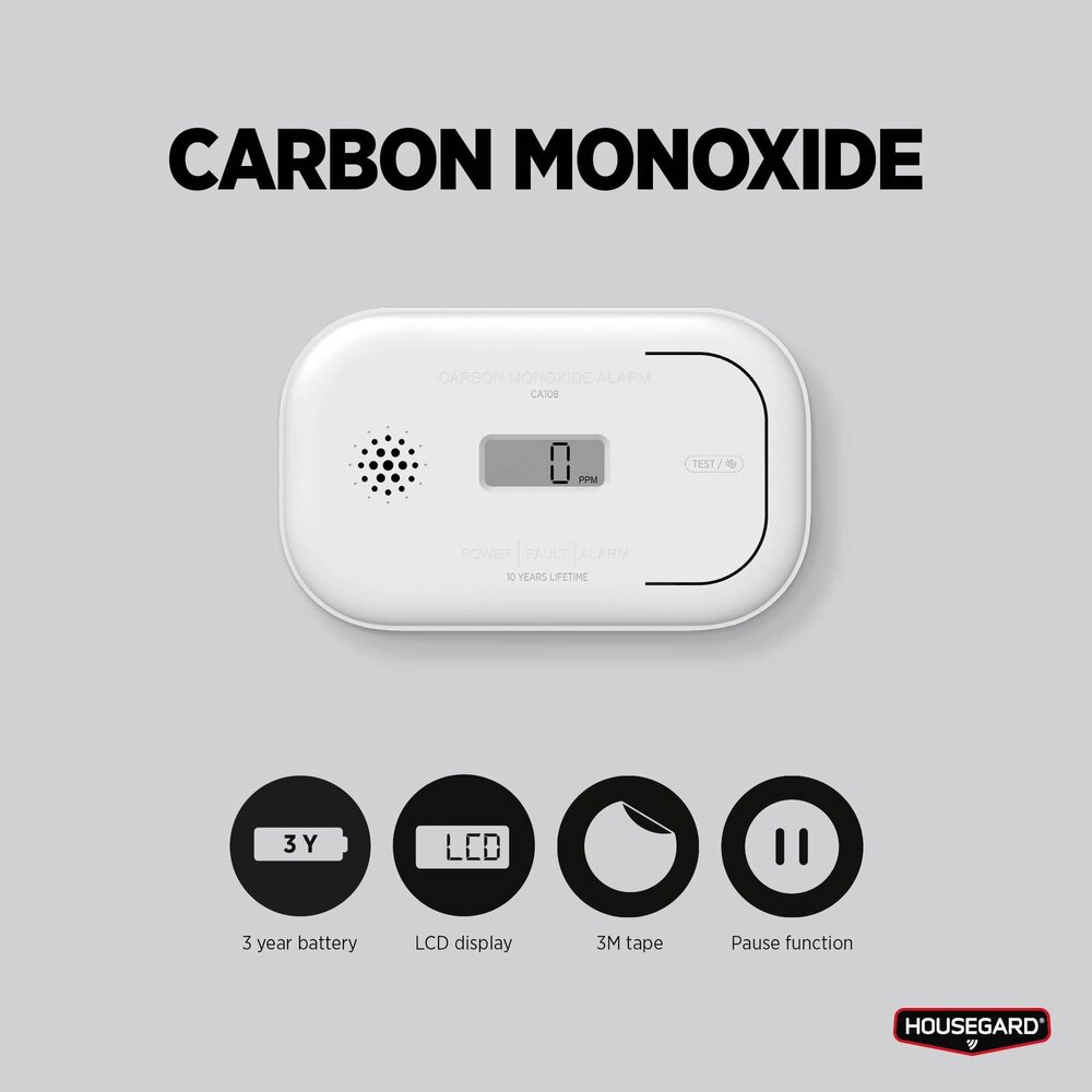 Karbonmonoksidvarsler CA108 m/ LCD-display