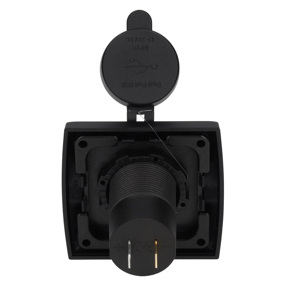 USB-C kontakt 12 V svart