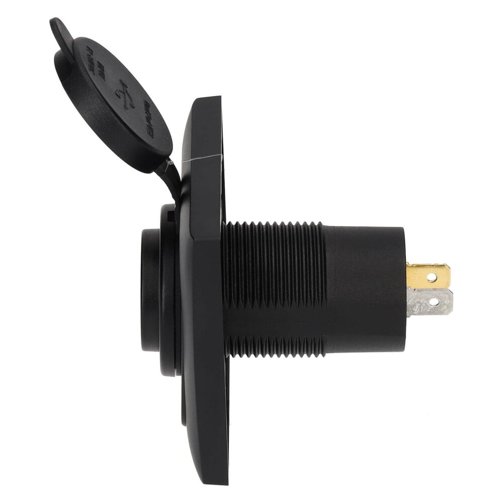 USB-C kontakt 12 V svart