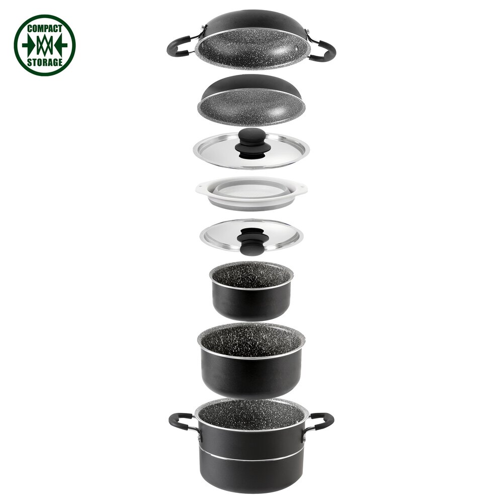 Kokesett Pirate 9+1 Ø 24 svart