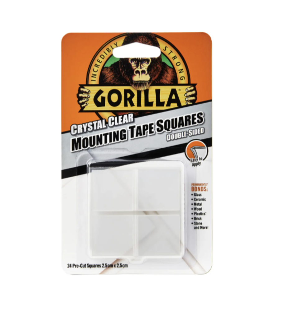 Gorilla Tape Mounting Tape Squares 24 stk