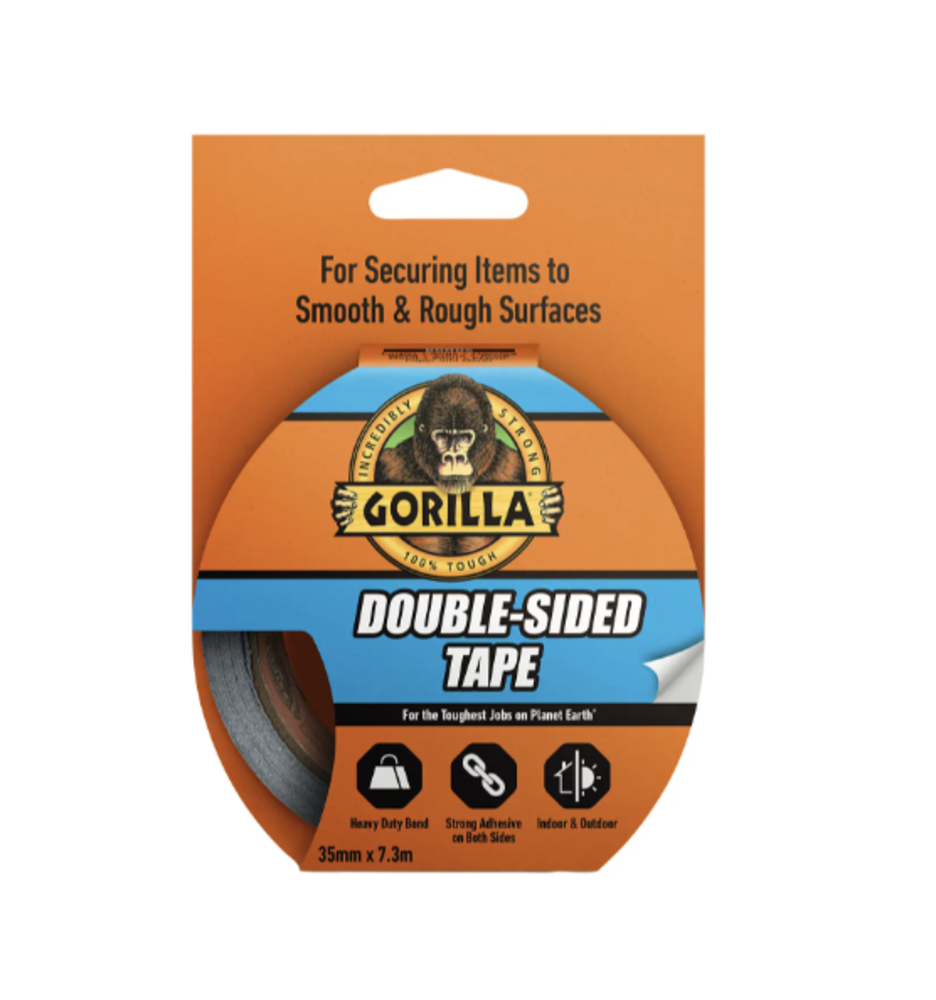 Gorilla Tape dobbelsidig 7,3m x 3,5cm 