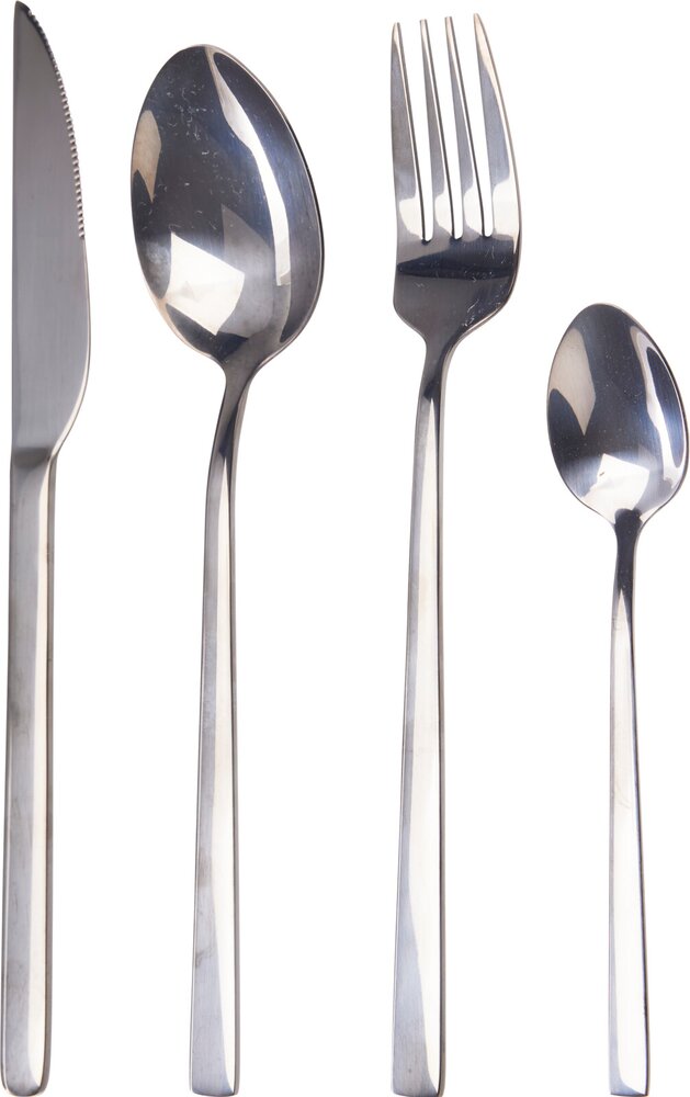 Bestikksett sort belegg 16 deler