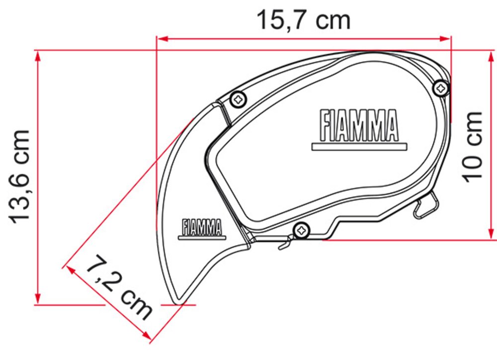 F65 S Markise Deep Black kassett 400 Royal Grey