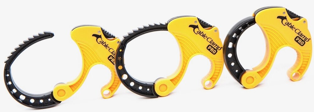 Cable Clamp Pro Medium gul &amp; sort