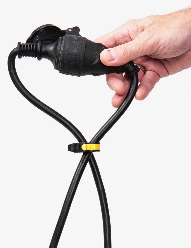 Cable Clamp Pro Small gul &amp; sort
