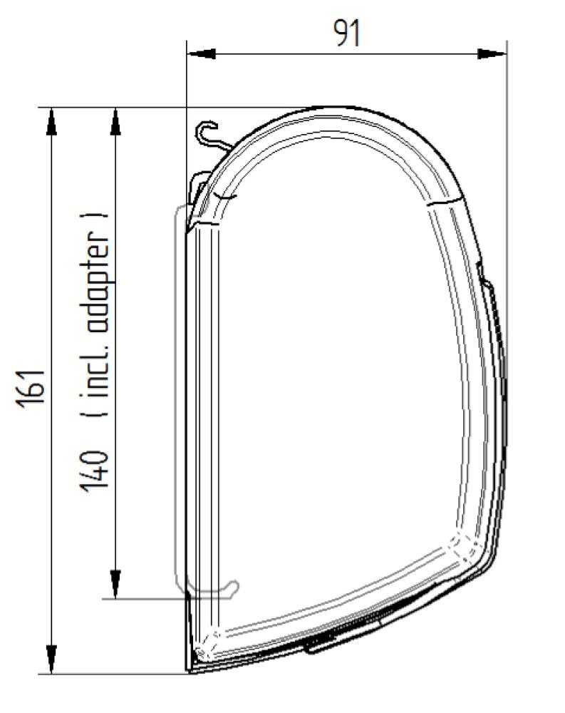 Omnistor 5200 Markise Hvit kassett 500 Mystic Grey