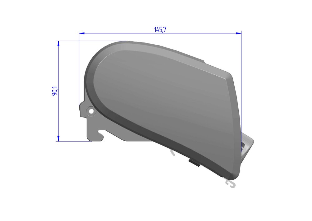Omnistor 6300 Markise Anodised kassett 350 Mystic Grey