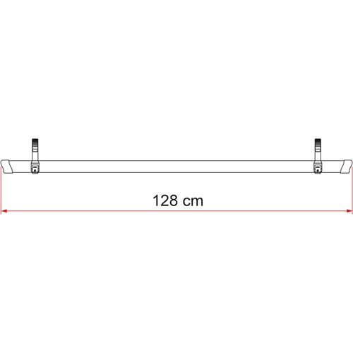 Sykkelskinne Rail Quick R&#248;d 128 cm