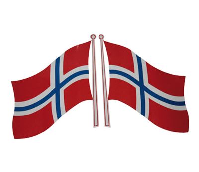 Flagg klebe NORSK stort