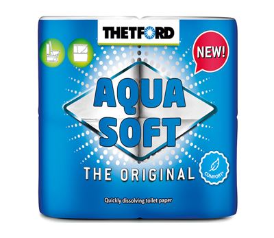 Aqua Soft Toalettpapir 4 ruller