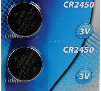 CR2450 Lithium Knappecellebatteri 3 V