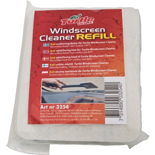 Windscreen Cleaner Refill 5 stk Microfiberklut til glass
