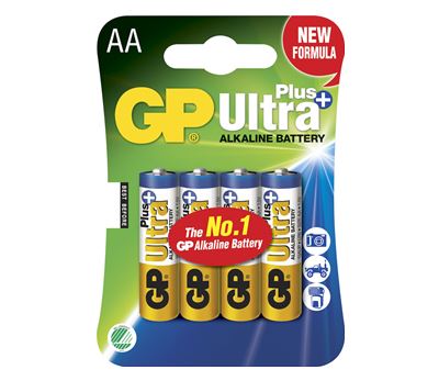 Husholdningsbatteri GP Ultra Alkaline AA 4 stk