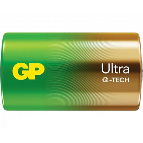 Husholdningsbatteri GP Ultra Alkaline D 2 stk