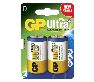 GP Ultra Alkaline Husholdningsbatteri D 2 stk