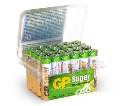GP Super Alkaline Husholdningsbatteri AAA 24 stk