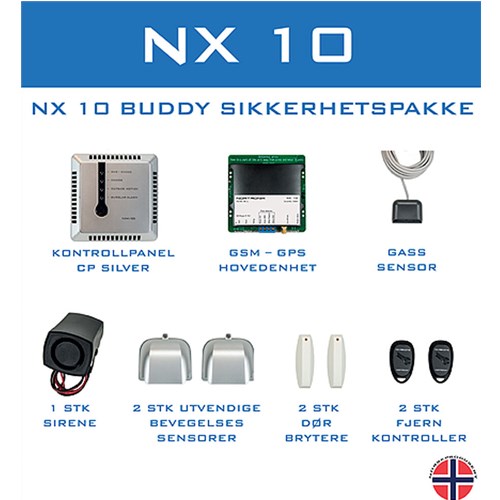 NX-10 Stor alarmpakke Hvit