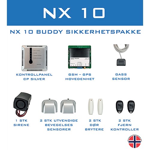 NX-10 Alarmpakke Stor S&#248;lv