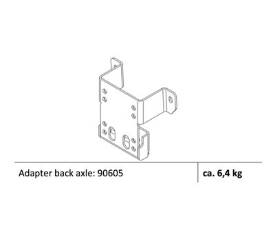 Adapter back axle: 90605 - Vekt: 6,4 kg