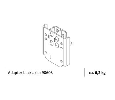Adapter back axle: 90603 - Vekt: 6,2 kg