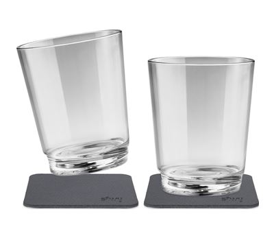 Magnetisk glass - Drikkeglass 25 cl. klar bunn pk a 2 stk